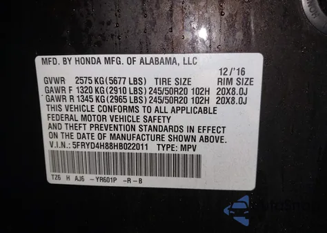 2017 Acura Mdx Advance Package из США, поврежденный, VIN 5FRYD4H88HB022011